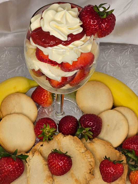 Half Sheet Pan of Strawberry Banana Pudding